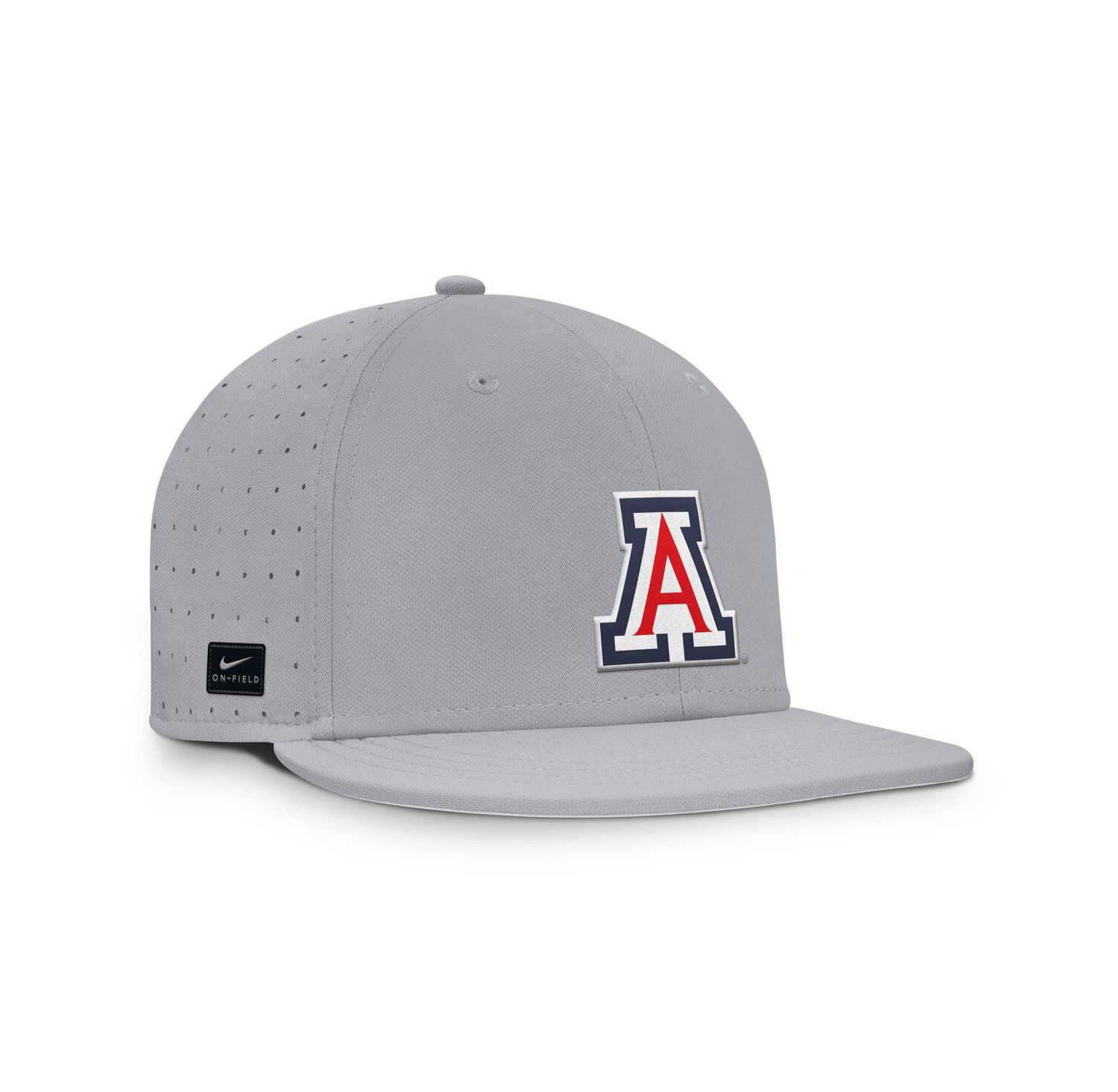 Men's Gray Arizona Wildcats On-Field Dugout True Performance Fitted Hat