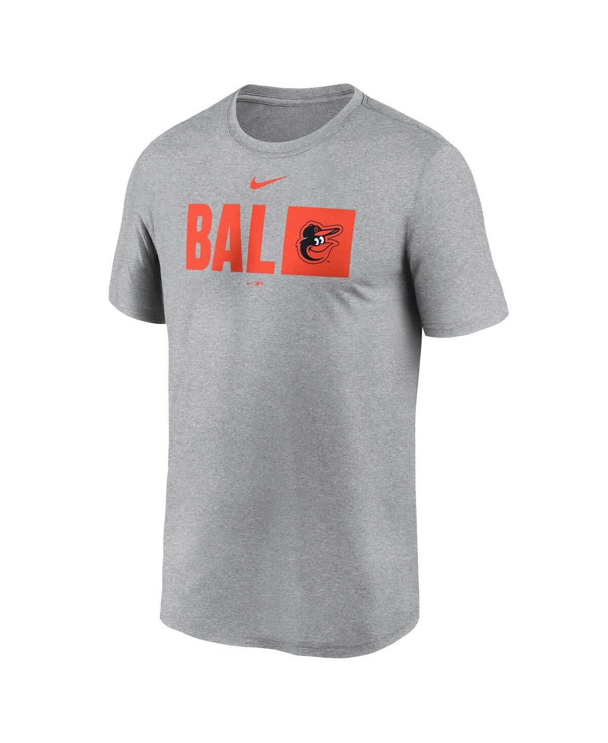Nike Men's Heather Gray Baltimore Orioles Tricode Legend T-shirt In Gray