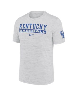 Men's Ash Kentucky Wildcats Velocity Baseball Wordmark Stack Performance T-Shirt