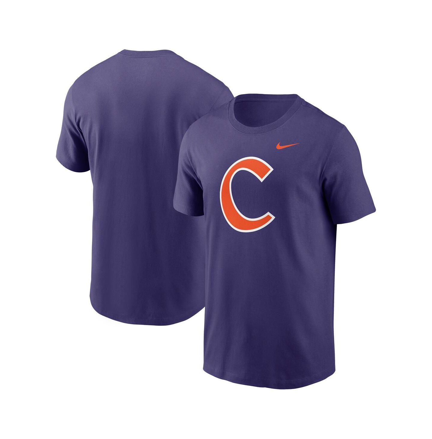 Мужская футболка Nike Purple Clemson Tigers Baseball Logo — фото 1