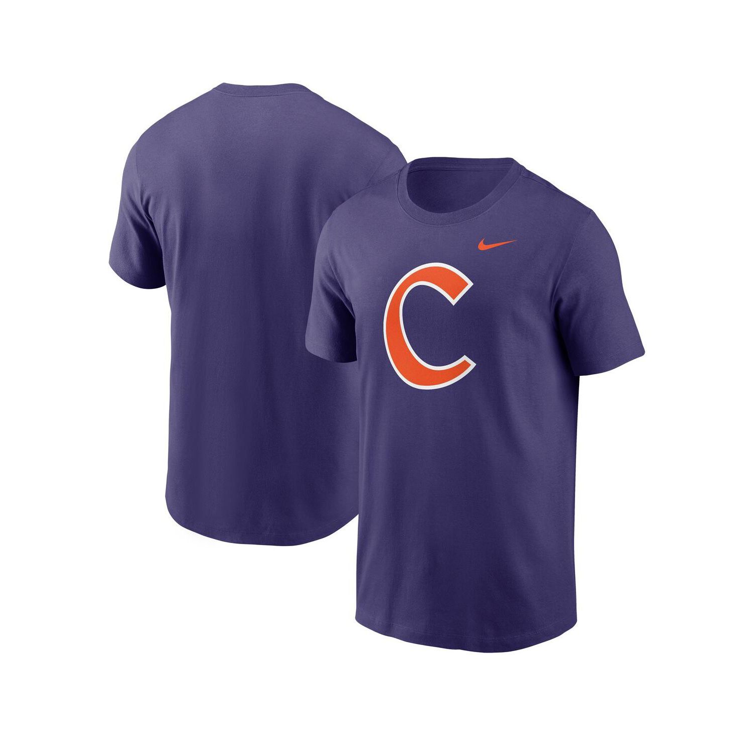 Men's Purple Clemson Tigers Baseball Logo T-Shirt