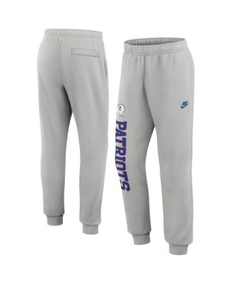 Nike - Men's Silver New England Patriots Rewind Club Fleece Joggers Pants