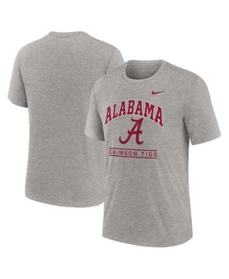 Nike - Men's Heather Gray Alabama Crimson Tide Arch Over Logo Tri-Blend T-Shirt