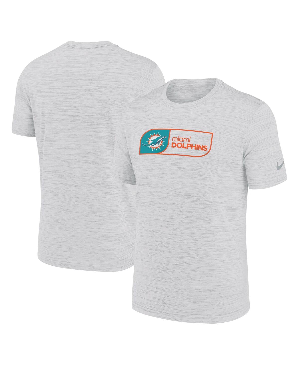 Nike Men's White Miami Dolphins Big Tall Velocity Jock Tag Performance T-Shirt - White