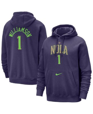 Nike - Men's Zion Williamson Purple New Orleans Pelicans 2024/25 City Edition Name Number Pullover Hoodie
