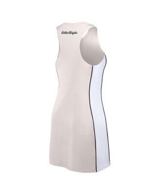 Women's Tan Vegas Golden Knights Studio Boost Athletic Half-Zip Dress