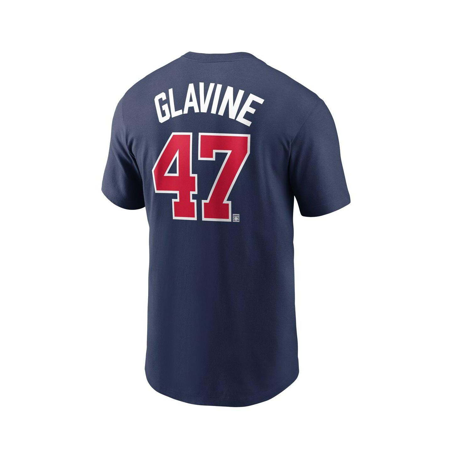 Мужская футболка Nike Tom Glavine Navy Atlanta Braves Fuse Name & Number — фото 2