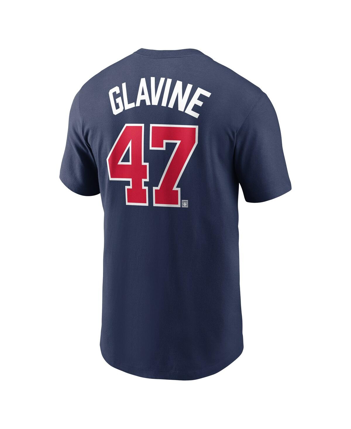 Nike Men's Tom Glavine Navy Atlanta Braves Fuse Name Number T-shirt In Blue