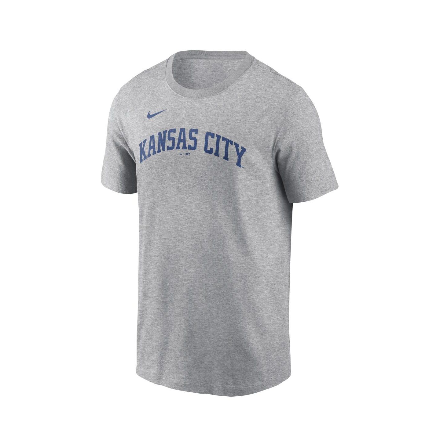 Мужская футболка Nike Bobby Witt Jr. Gray Kansas City Royals Fuse Name & Number — фото 3