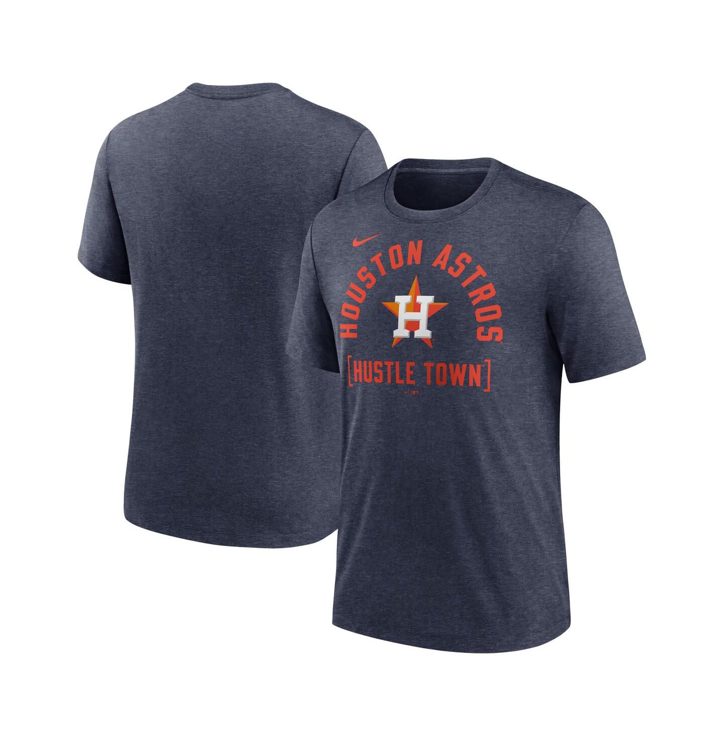 Мужская футболка Nike Heather Navy Houston Astros Swing Big Tri-Blend — фото 1