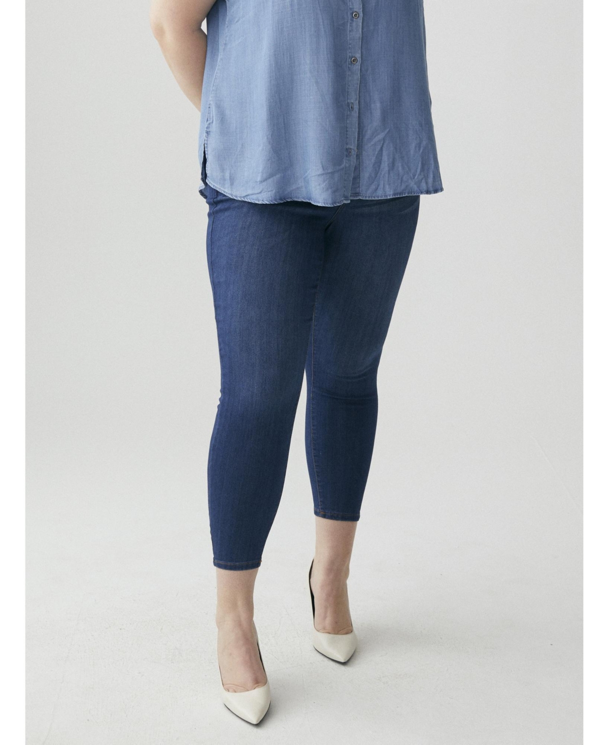 Plus Size Leroy Skinny Ankle Jean - Dark wash