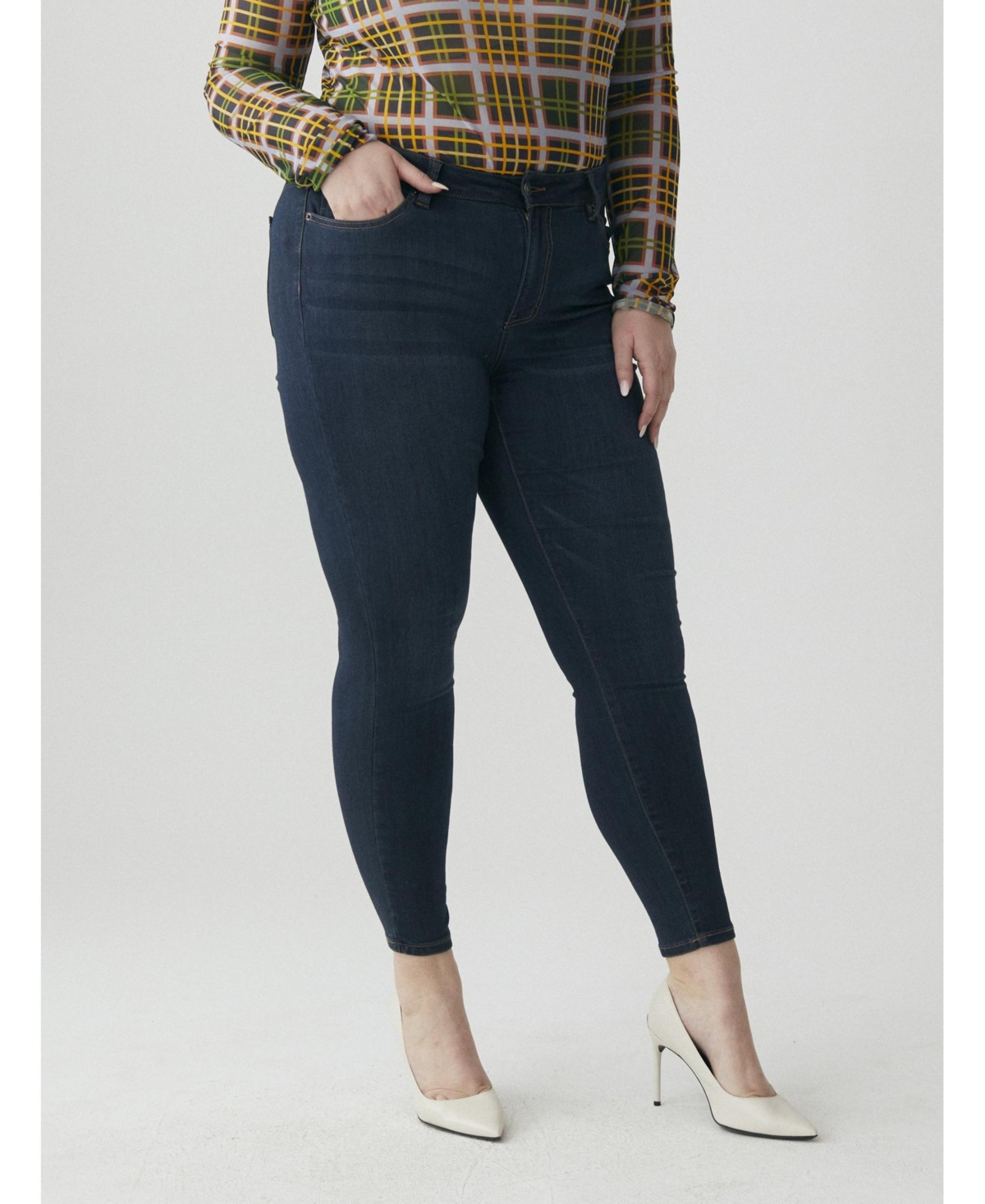 Plus Size Leroy Skinny Ankle Jean - Dark wash