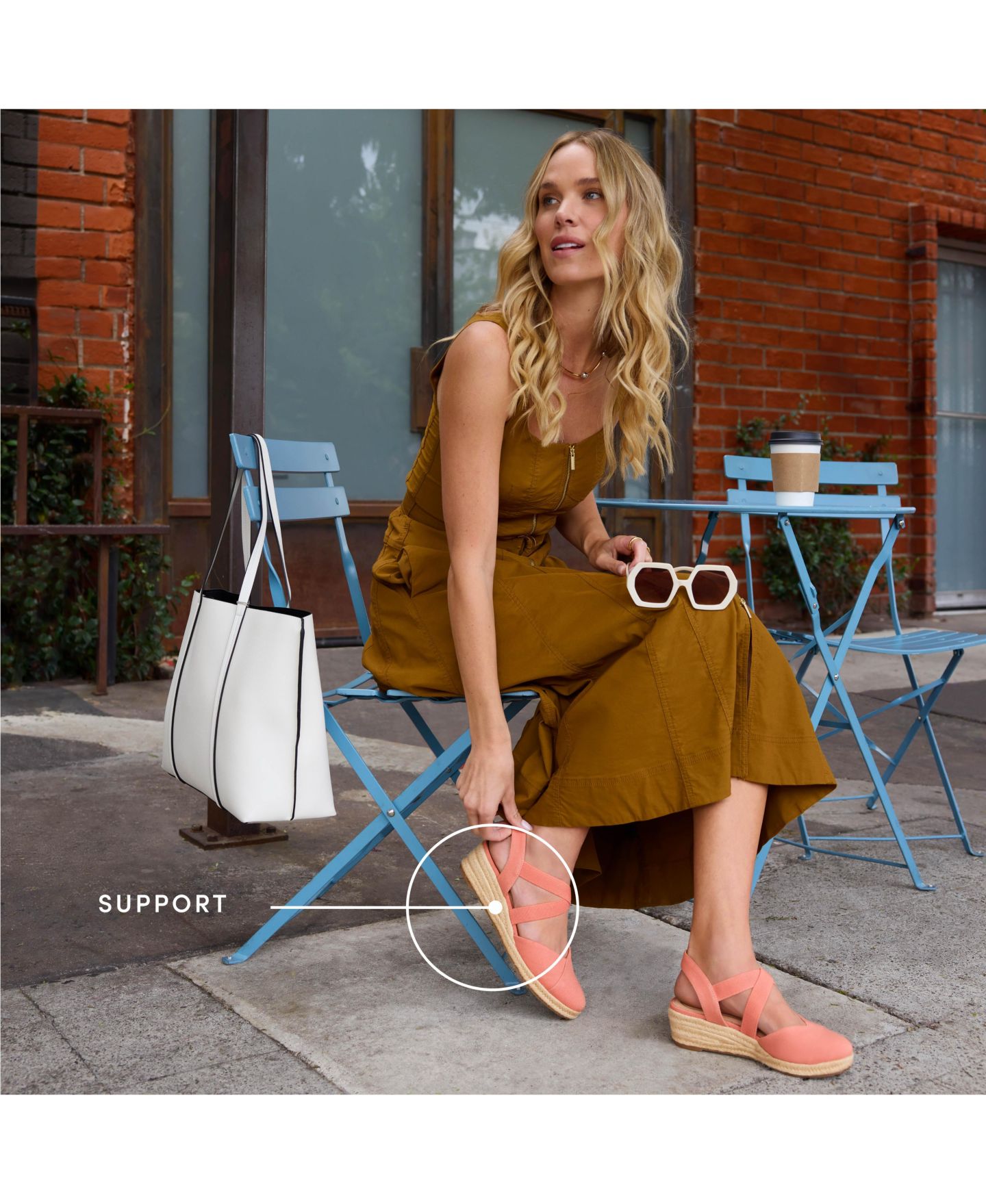 Женские сандалии LifeStride Kimball Wedge Espadrilles, цвет: Чёрный холщовый — фото 6