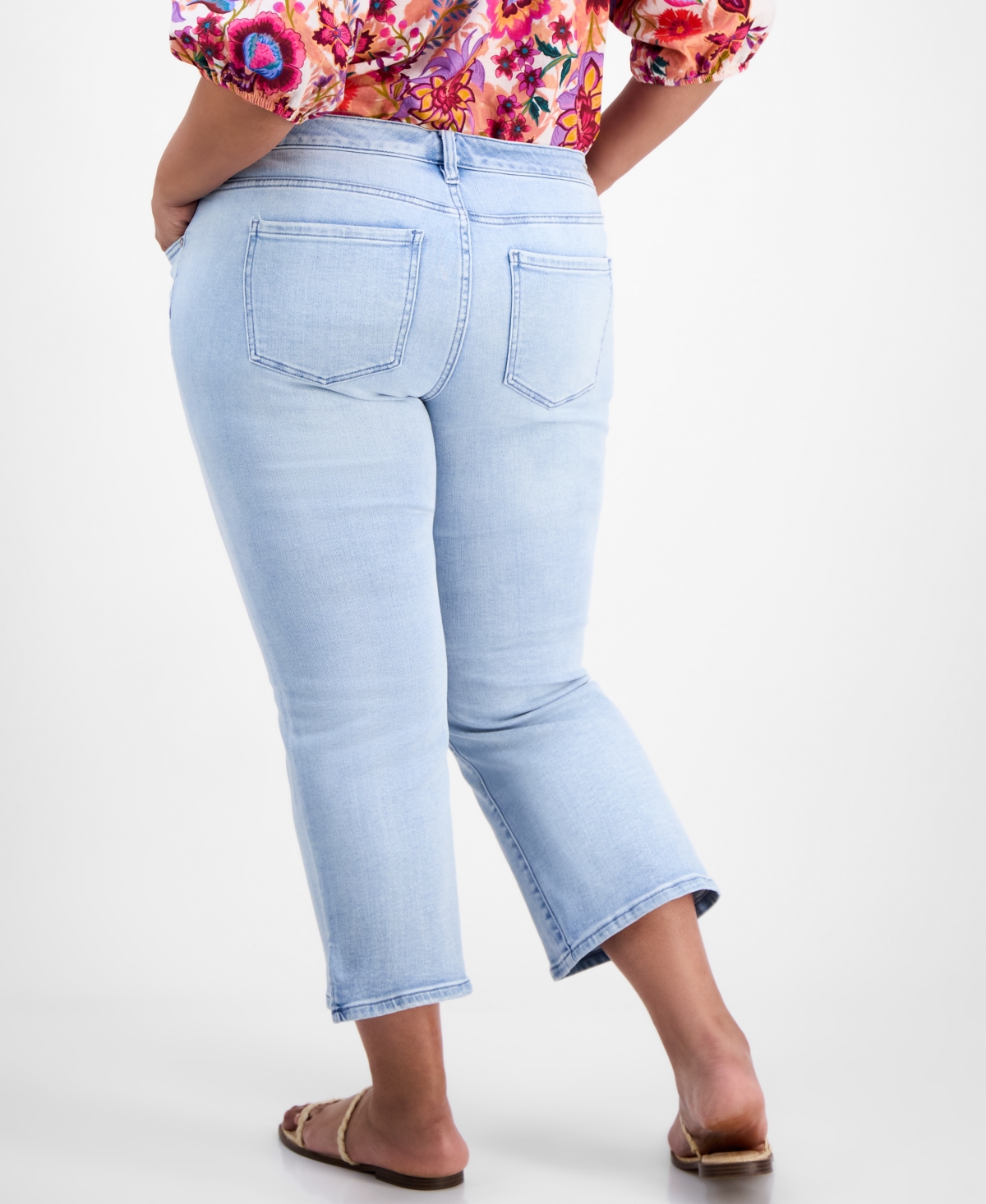 Liverpool Los Angeles Trendy Plus Size Slit-hem Kick Flare Jeans