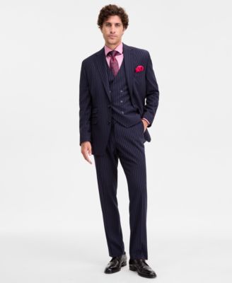 Men's Classic-Fit Pinstripe Suit Separates
