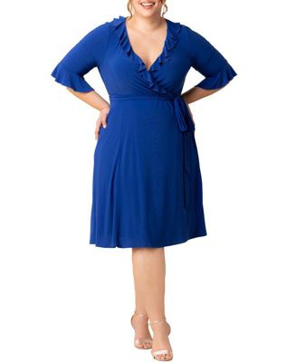 Plus Size Barcelona Midi Wrap Dress