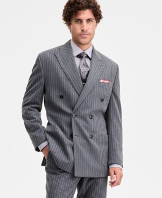 Men's Classic-Fit Pinstripe Double-Breasted Suit Separates