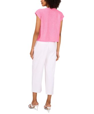 Women's Shine V-Neck Cap-Sleeve Sweater