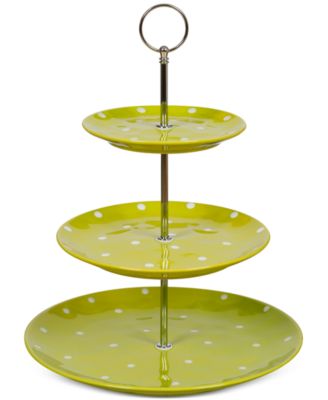 Fitz and Floyd - Stoneware 3-Tiered Hand-Painted Sprinkle Server
