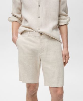 MANGO - Men's Tailored Linen 9.96" Shorts