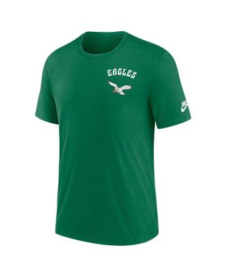 Men's Kelly Green Philadelphia Eagles Rewind Team Excite 2-Hit Tri-Blend T-Shirt