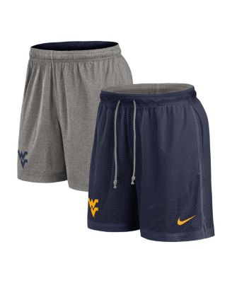 Nike - Men's Navy/Heather Gray West Virginia Mountaineers Player Reversible Shorts