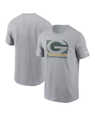 Nike - Men's Gray Green Bay Packers Lockup Essential T-Shirt