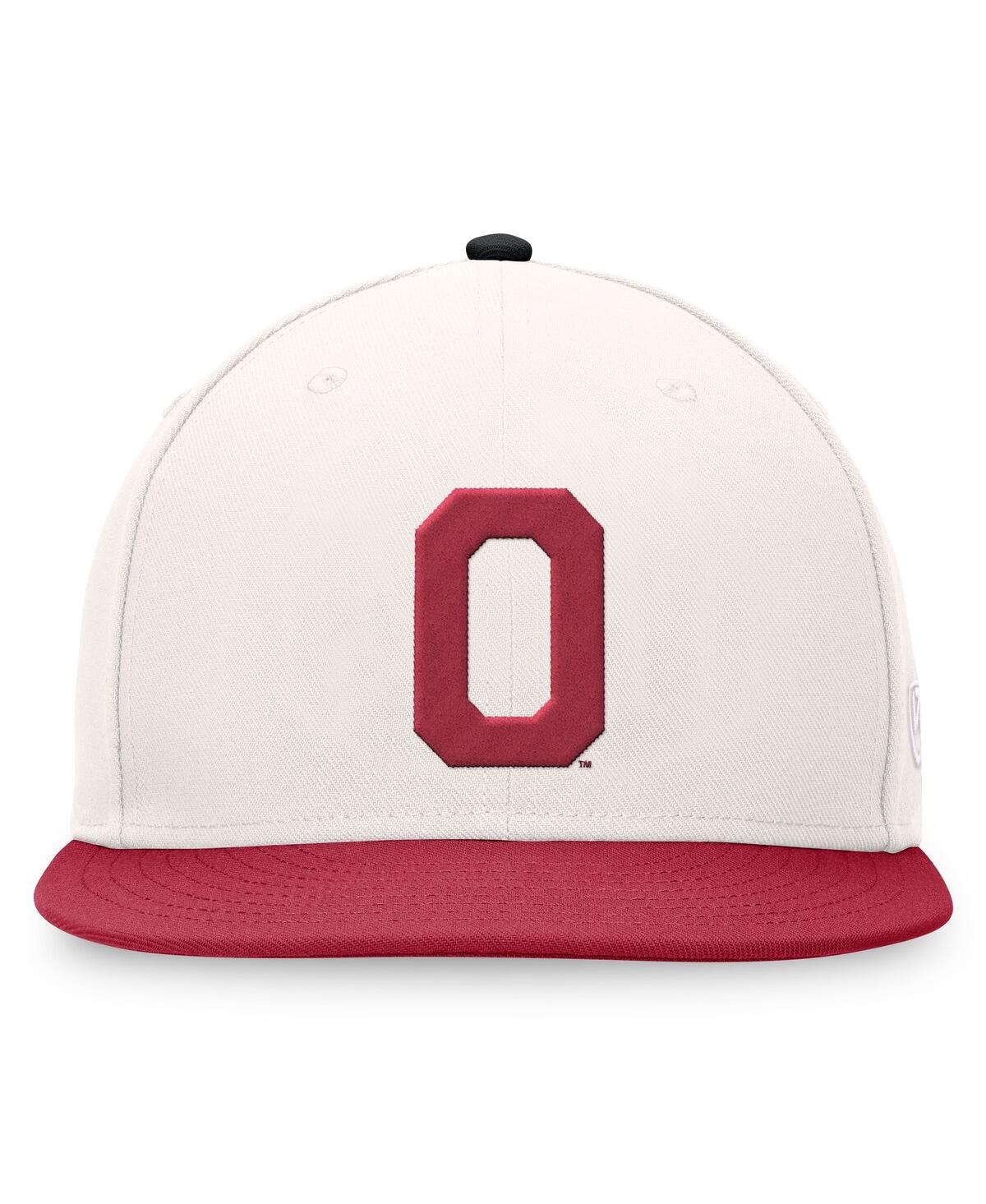 Top Of The World Men's White/cardinal Oklahoma Sooners Logo Adjustable Hat In White,cardinal