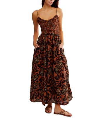 Women's Sweet Nothings Cotton Smocked Maxi Dress