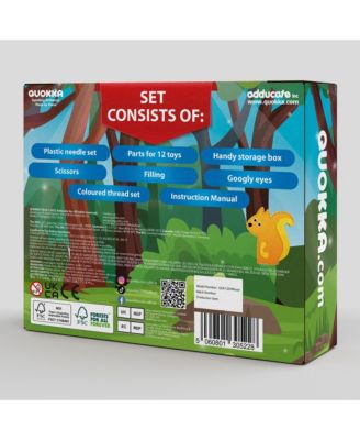 Kids Crafts Ages 4-8 DIY Beginner Needle and Thread Kit - 12 Sewing Kit Basic