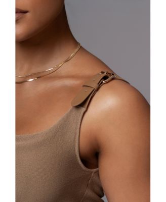 Women's Shanti Faux Buckle Top