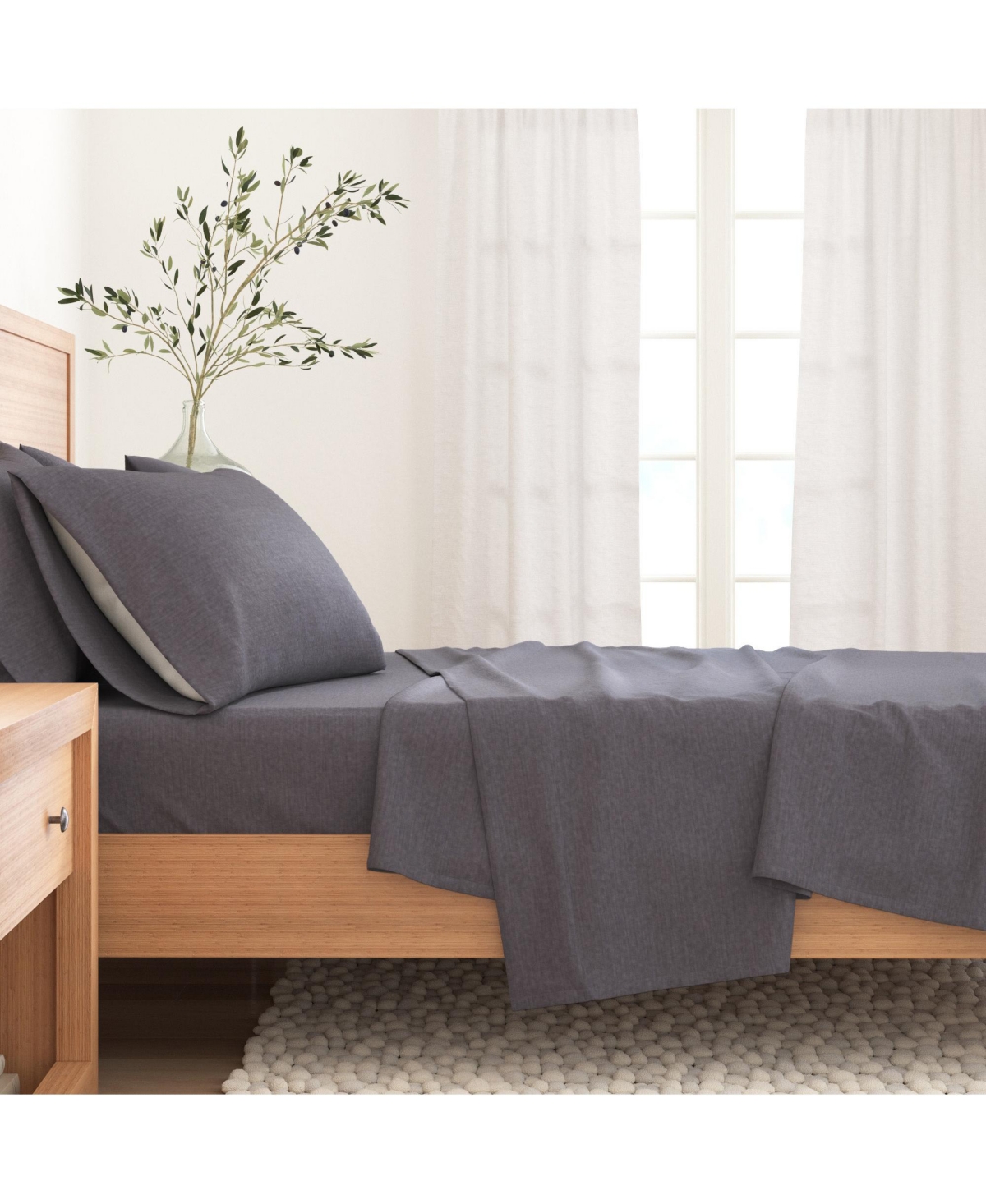Linery & Co. Cotton Blend Flannel Sheet Set