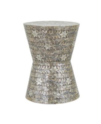 Luxury Accent Table Stool Elegant Star Foliage Pattern Design