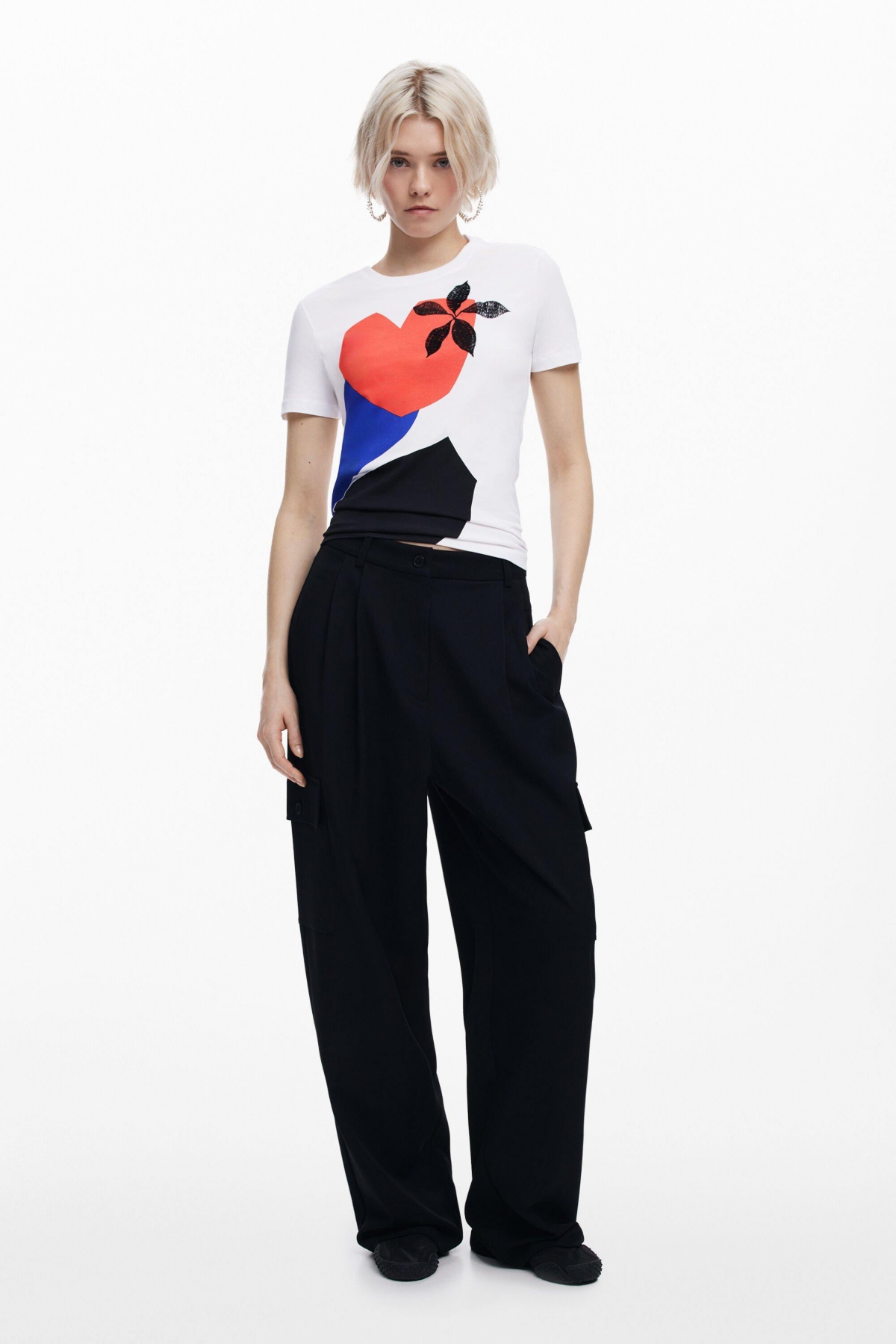 Women's T-shirt designed by Mr. Christian Lacroix - White