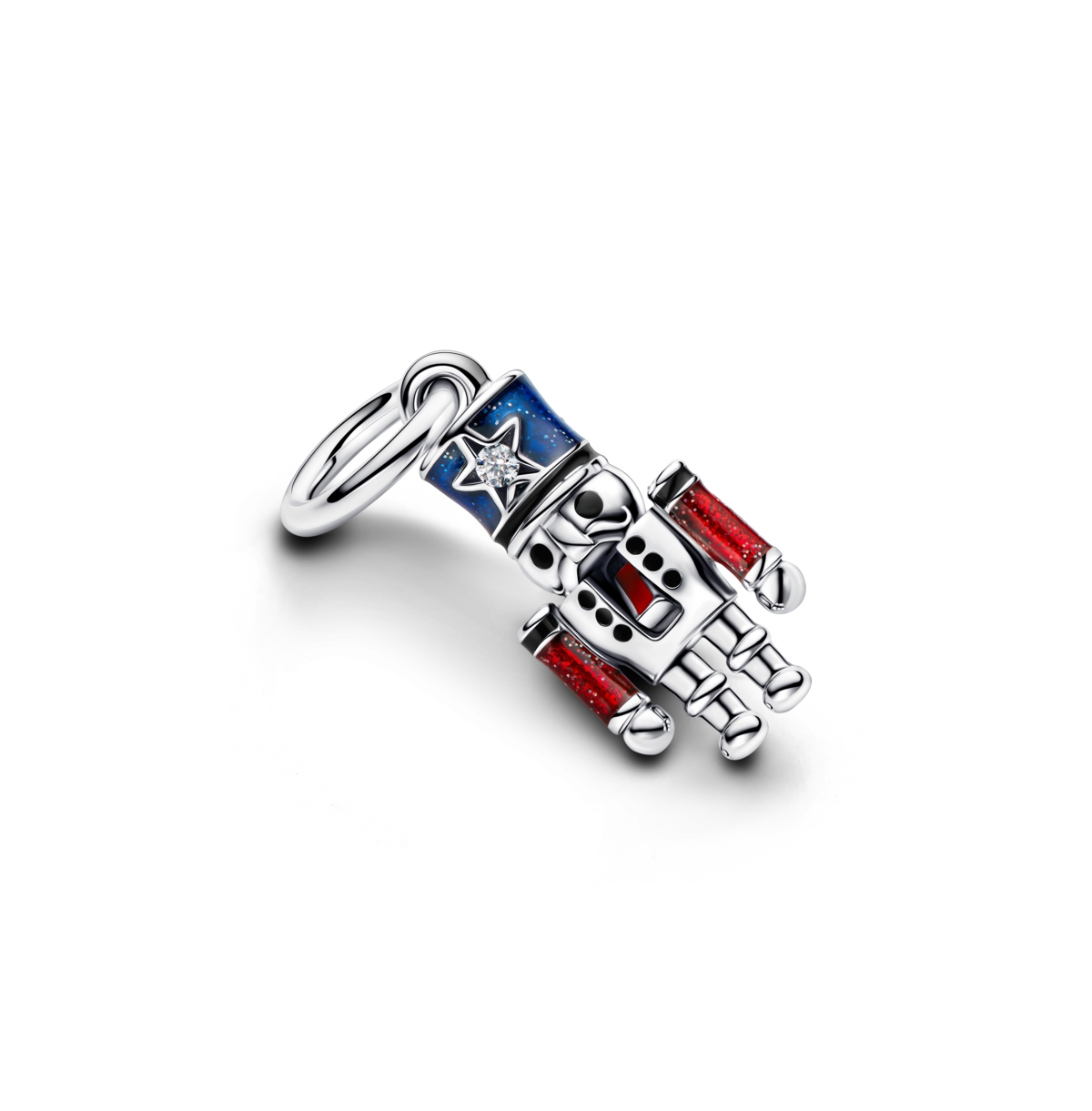 Pandora Moveable Sterling Silver Nutcracker Dangle Charms In Sterling Silver