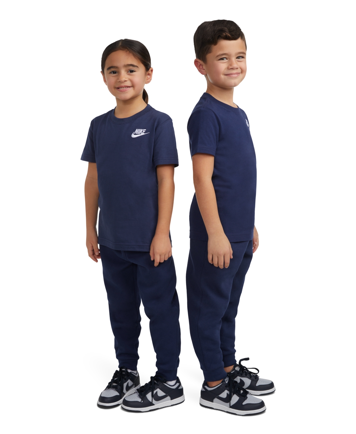 Nike Little Boys Embroidered Futura T-shirt In Midnight Navy