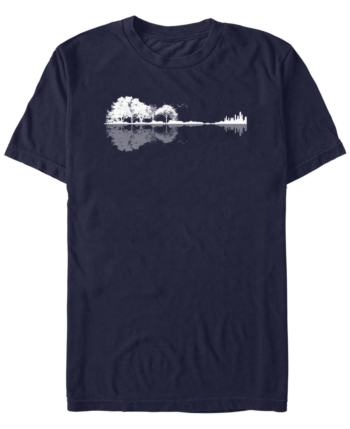 Men's Nature Guitar Short Sleeve T-Shirt - Navy