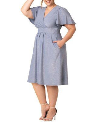 Plus Size Crystal Cove Cocktail Dress with Pockets