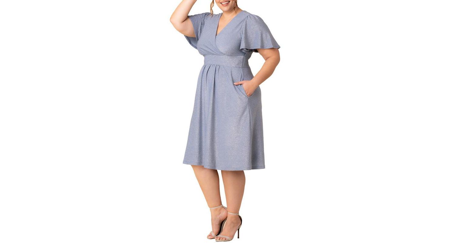 Plus Size Crystal Cove Cocktail Dress with Pockets