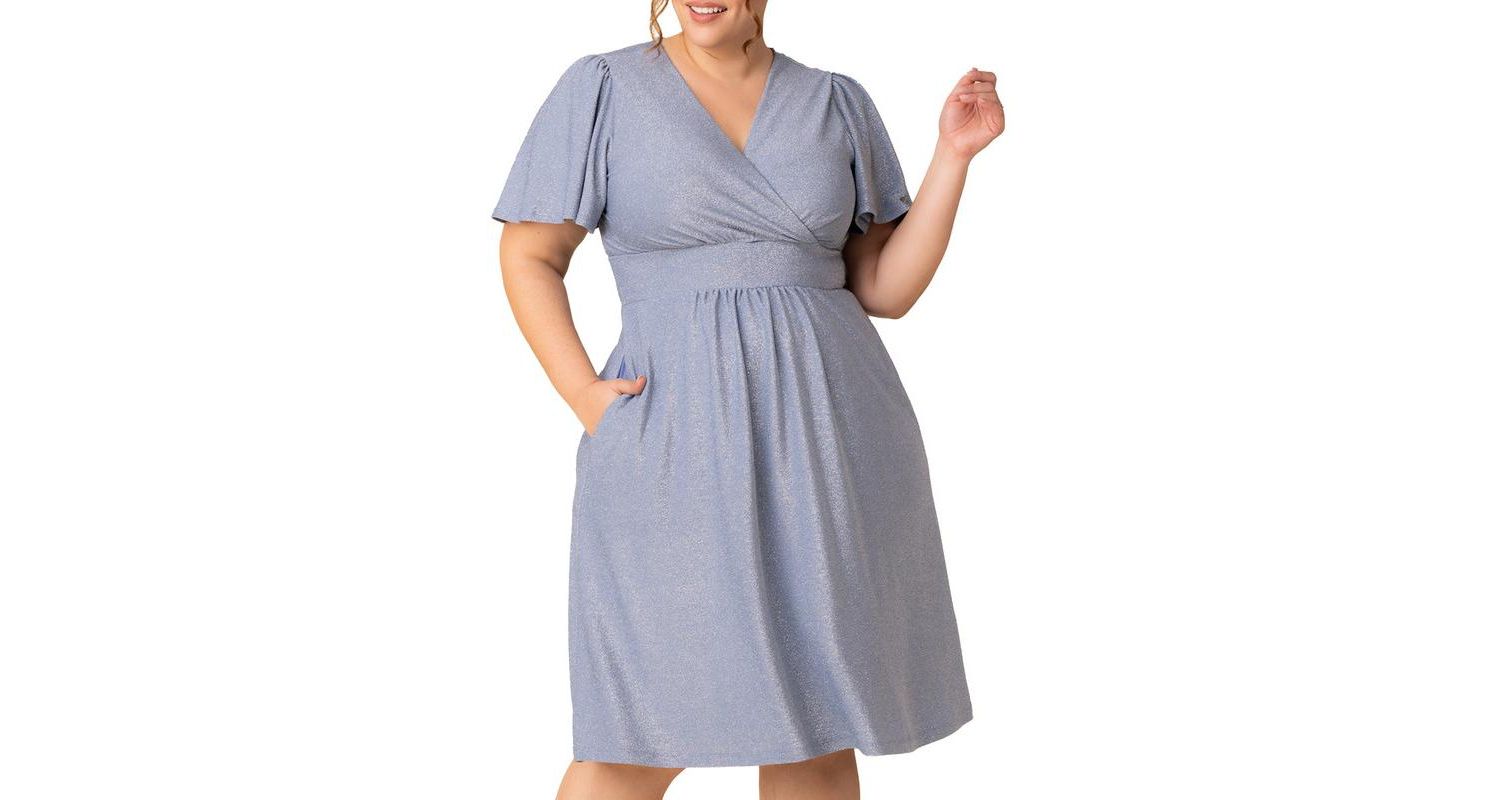 Plus Size Crystal Cove Cocktail Dress with Pockets