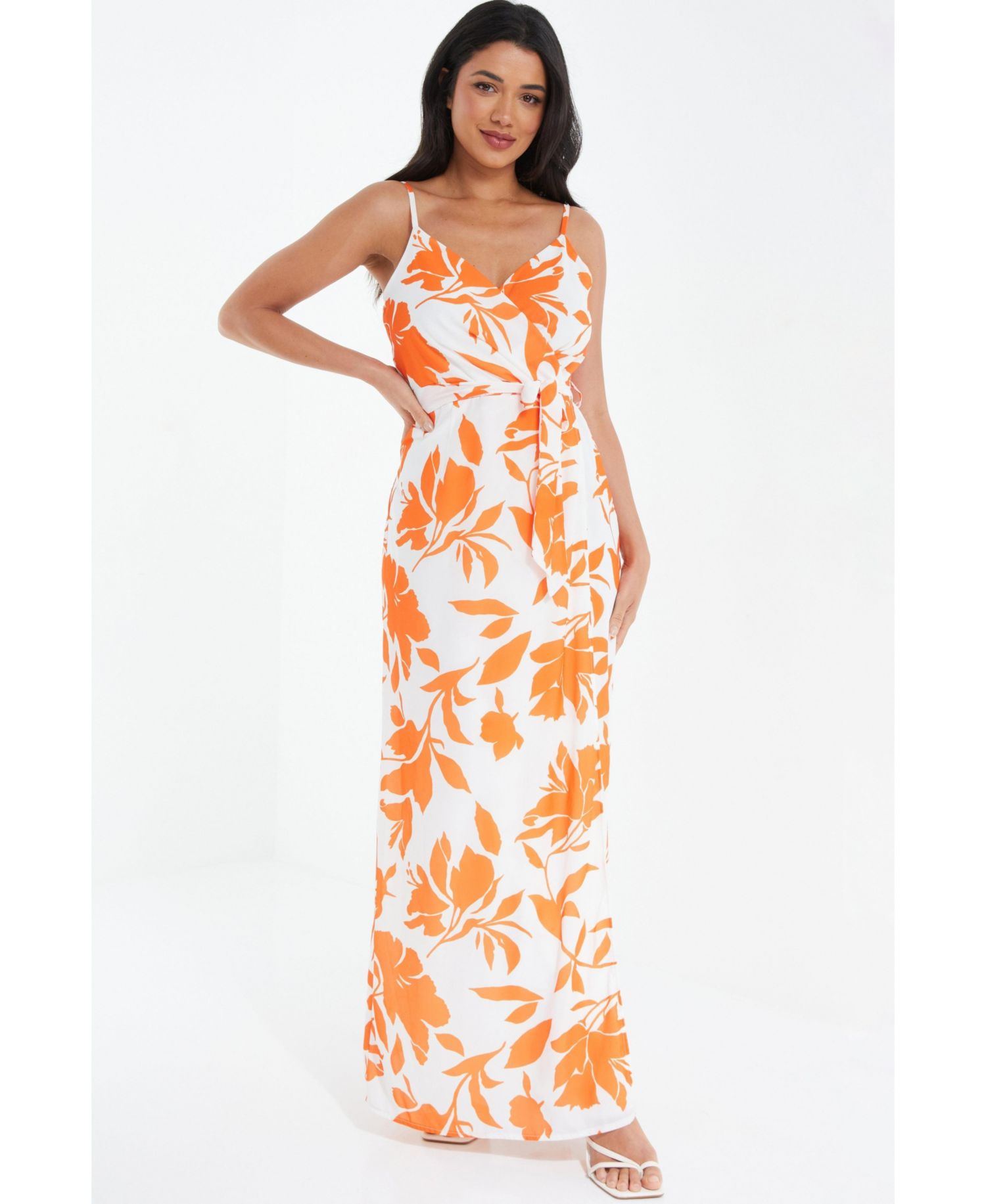 Women's Crepe Maxi Dress With Slit