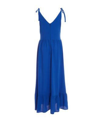 Women's Bubble Crepe Tie Detail Maxi Dress