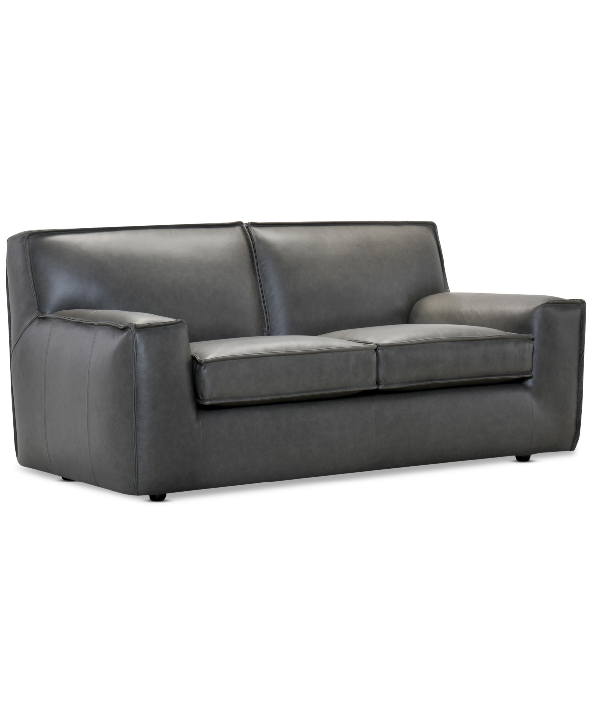 Macy's Glympton 73" Leather Loveseat, Exclusively At