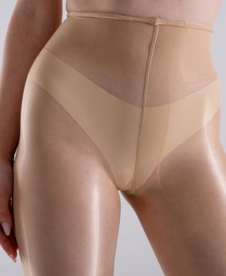 Women's Lustrous Silky Shiny 20 Denier Sheer High-Waist Pantyhose Tights