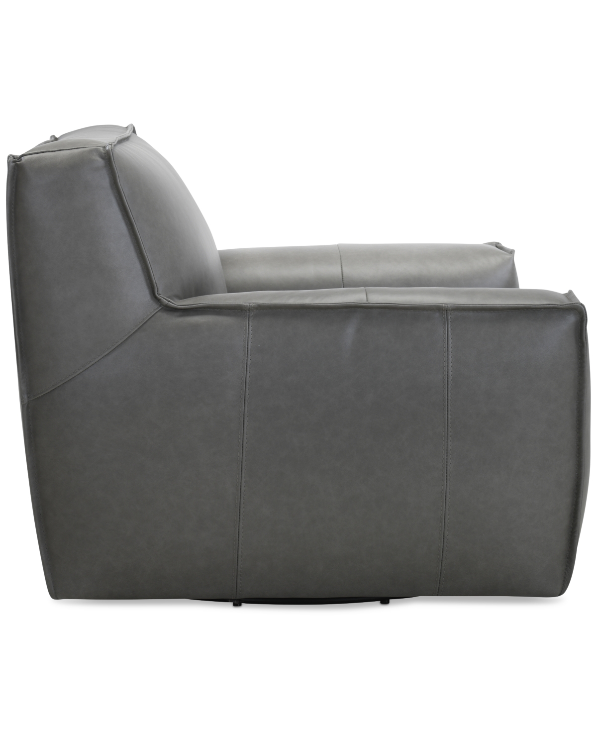 Macy's Glympton 44" Leather Swivel Chair, Exclusively At