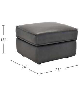 Glympton 26" Leather Ottoman