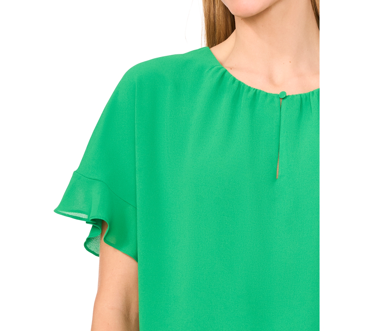 Shop Cece Women's Short-sleeve Half Button Flowy Blouse