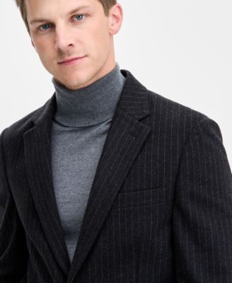 Men's Modern-Fit Wool Pinstripe Suit Separate Jacket 