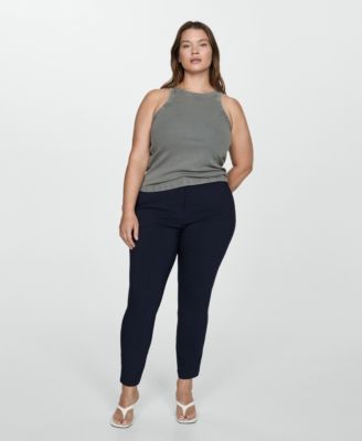 Women's Cropped Slim Fit Pants