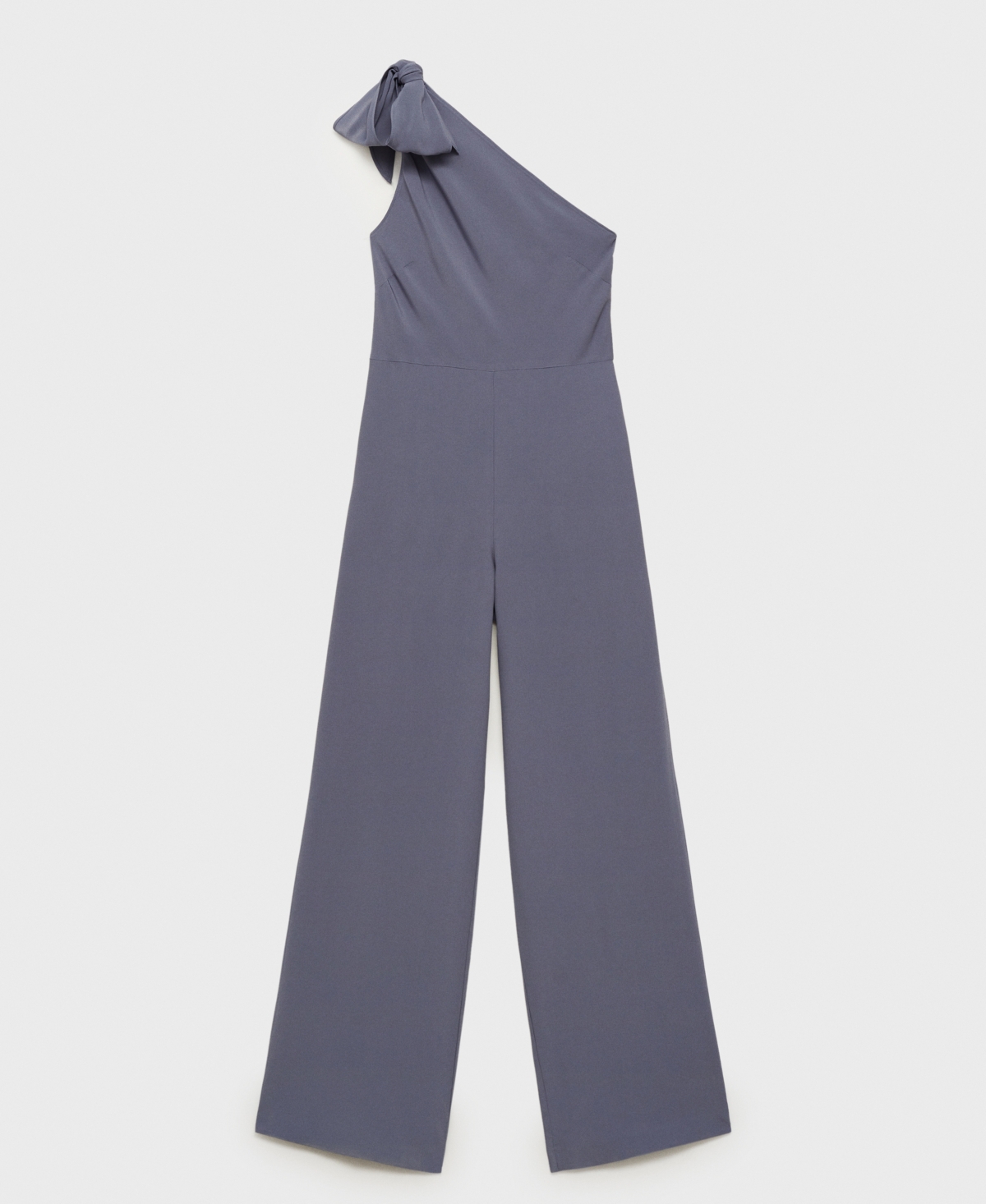 Mango Women's Asymmetrical Satin Jumpsuit In Charcoal